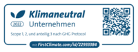 First Climate Klimaneutrales Unternehmen 2022